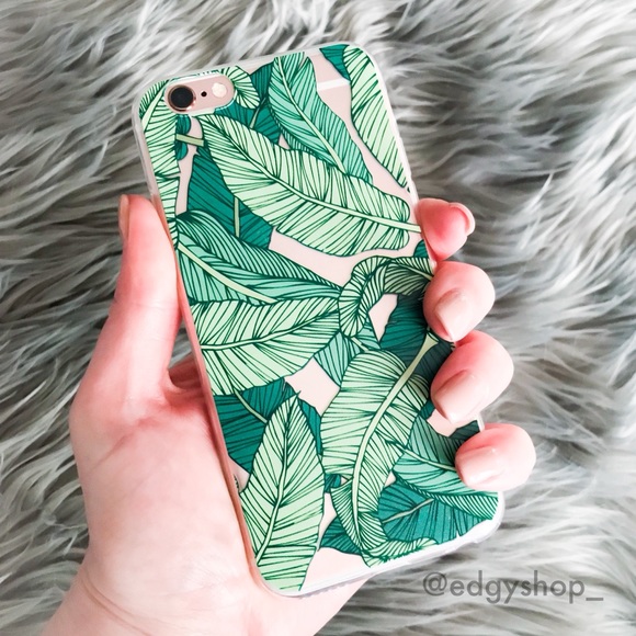 THE EDGY SHOP Accessories - Palm Leaf iPhone Case
